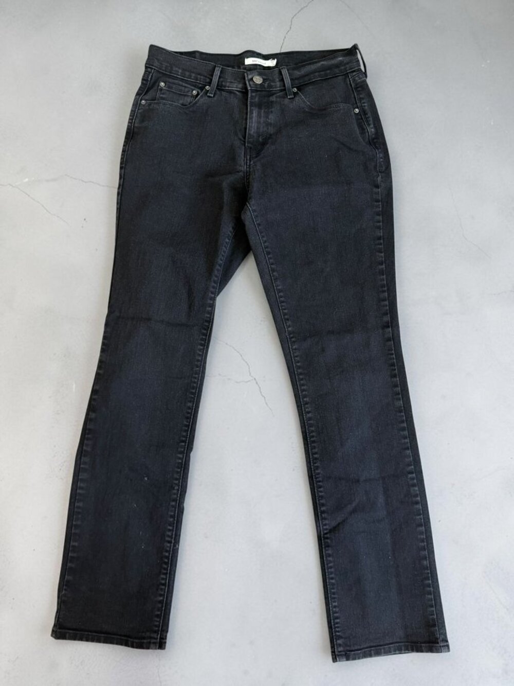 LEVIS Women’s 505 Gray Black Straight Denim Jeans Size 28